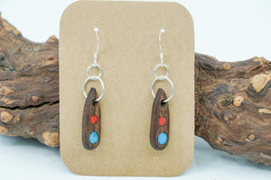Turquoise, Red Coral and Walnut.