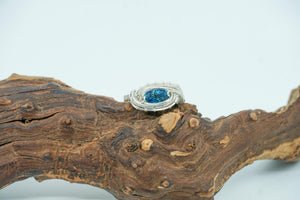 London Blue Topaz and Silver Ring